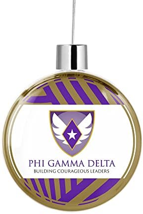Phi Gamma Delta Fraternidade redonda Decoração de ornamentos de Natal Round Flat