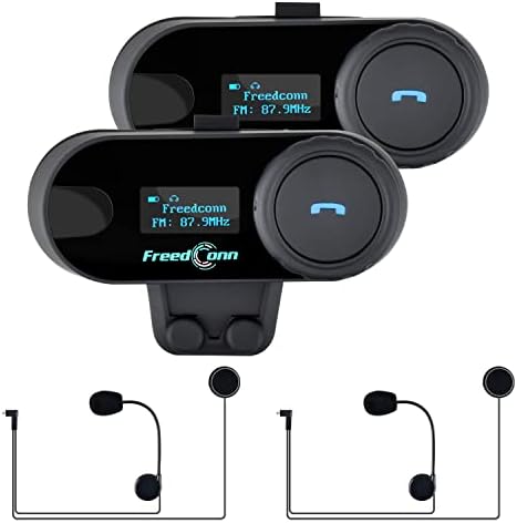 FreedConn Motorcycle Bluetooth Headset TCOM-SC BT5.0 Motocicleta Bluetooth Systems de comunicação 2 pilotos 800m Capace