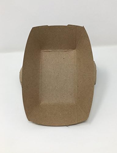 Sr. Miracle Kraft Paper 1/2 libra bandeja de alimentos. Pacote de 25. descartável e reciclável. Fabricado nos EUA