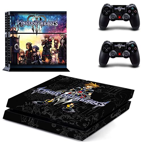 Jogo The Sora Kingdom Role-Playing PS4 ou PS5 Skin Stick Hearts para PlayStation 4 ou 5 Console e 2 Controllers Decal Vinil V10939