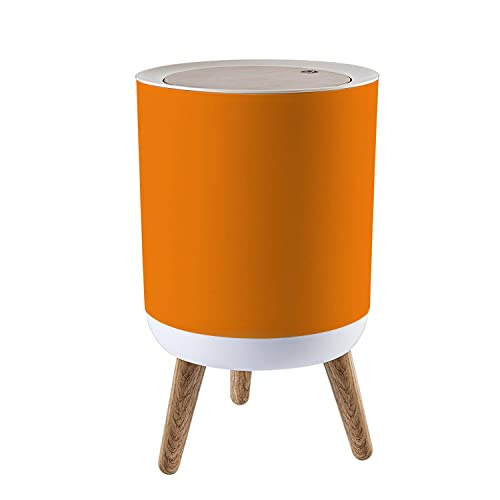 Lgcznwdfhtz lixeira pequena lata de lixo com tampa para banheiro fraldas de cozinha Segurança laranja cor sólida