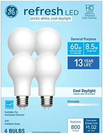 GE Atualizar 60 watts Eq A19 Cool Daylight Base Média Base LED lâmpada LED
