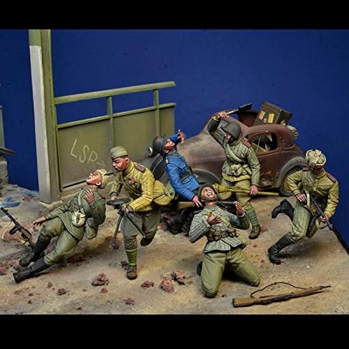 Goodmoel 1/35 WWII Berlin Combat Soldier Resin Figura / Soldado Desmonte e não pintado kit em miniatura / HC-3068