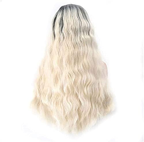 Peruca peruca da peruca e os Estados Unidos antes da renda de milho quente gradiente preto arroz branco grande onda de alta temperatura pode ser tingido quente feminino de peruca feminina tampa de peruca feminina