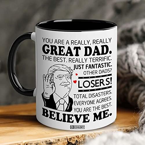 Bechusky Papai Presentes Caneca - Pai dos pais do Trump Caneca do dia - Você é realmente uma coque de café de café muito ótimo, copo