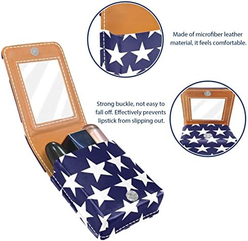Caixa de batom de Guerotkr, bolsa de maquiagem portátil, bolsa cosmética, organizador de maquiagem do suporte do batom, padrão