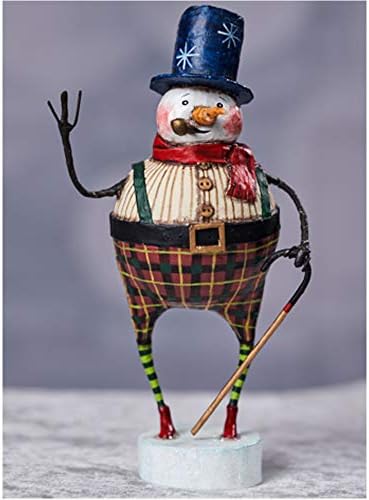 Lori Mitchell Good Tidings Snowman Polyresin Christmas Pipe Cenout Nariz 11109