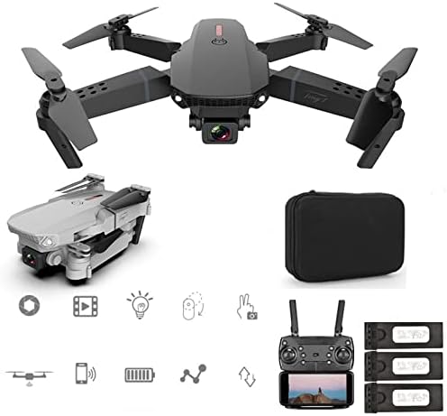 Carregando drone com câmera para adultos, drone de câmera dupla 1080p HD FPV, controle remoto com altitude mantenha o modo sem cabeça