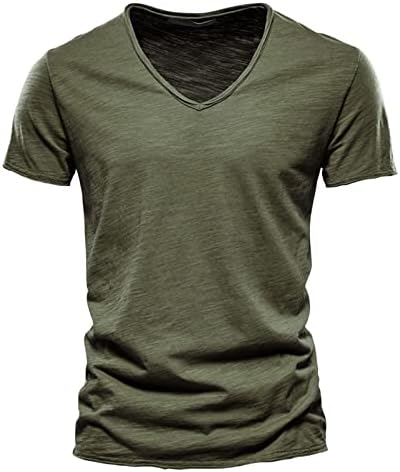 Mass moda casual cor sólida algodão V pescoço de manga curta camiseta top mass cam camisas gráficas camiseta de caça a