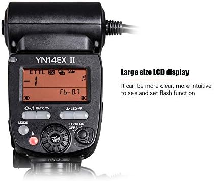 Yongnuo YN14EX II Kit de luz flash de anel macro com tamanho grande Adaptador LCD Adaptador Filtros de temperatura de cor Montagem