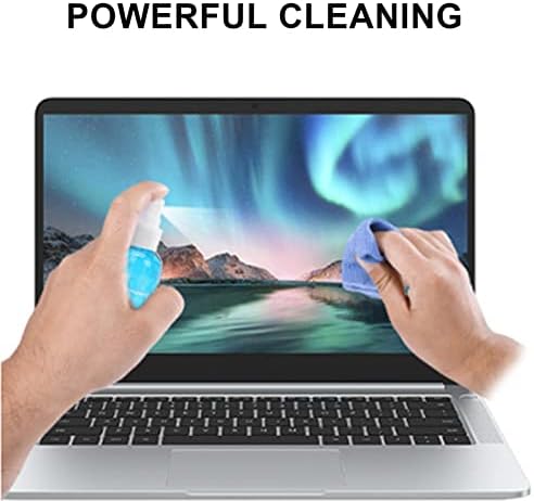 Limpador de tela de computador, kit de limpeza de tela de 3,4 onças com panos de limpeza e escova de poeira para vários produtos eletrônicos