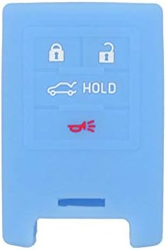 Segaden Silicone Capa Protetor Caso Sket Jacket Compatível com Cadillac Chevrolet 4 Button Smart Remote Key FOB