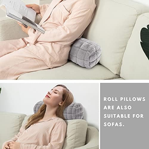 MemoreCool pescoço travesseiro colo do pescoço cervical para dormir, travesseiro redondo com algodão ralado, travesseiro