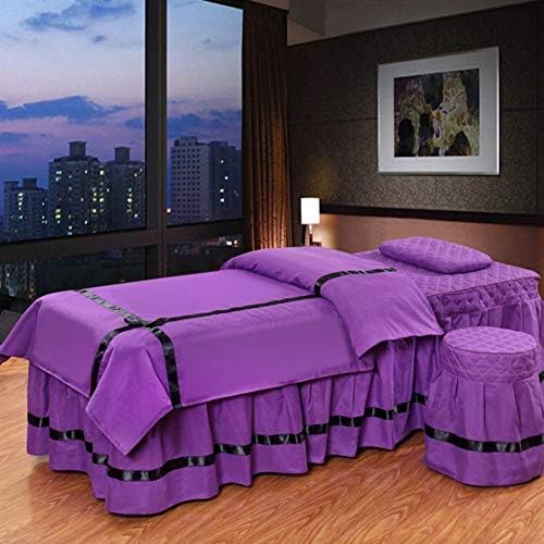 Zhuan Massage Table Sheets com o Face Rest Hole Massage Table Shairt Spa Capa de mesa de mesa ajustada para a cama de salão de beleza
