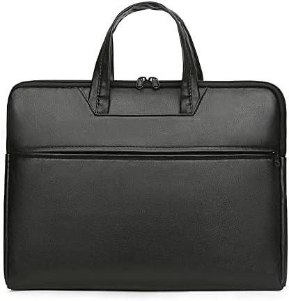 Bolsa de couro bzlsfhz bolsa de bolsa de bolsa de bolsa de homens de bolsa de bolsa preta portfólio designer de bolsa
