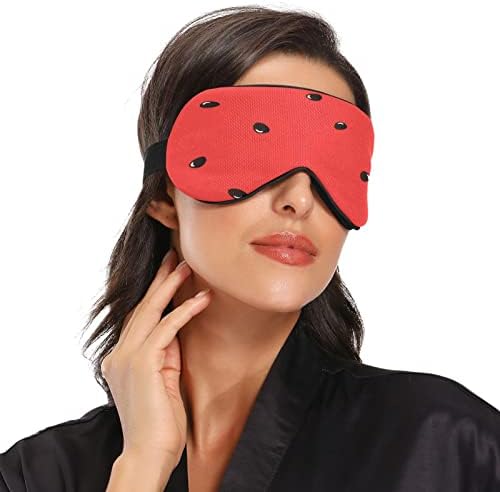 Sementes de melancia padrão máscara de sono para homens homens macios e confortáveis ​​máscara ocular bloqueando a mão cegada