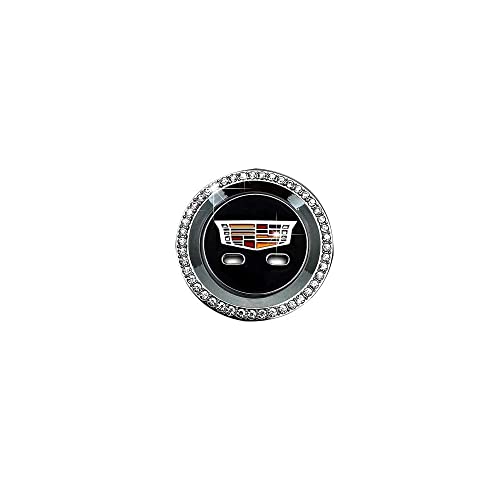 CCLT BLING START CENTRO CONTROLE BOTÃO Decals de botão ajustados para Cadillac, tampa de tampa de lantejoulas decorativas