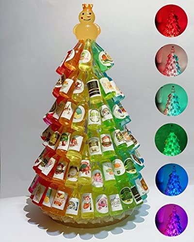 Luz noturna feita à mão, árvore de Natal arco -íris luminária de mesa de mesa LED para crianças, pais, filhos, creche,
