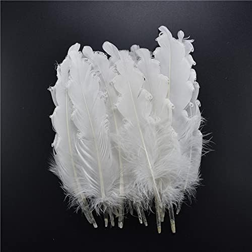 Pumcraft Feather for Decor Jóias Diy 20pcs/Lote Branco Formilhas de faisão de ganso para joias Diy Jóias Decoração