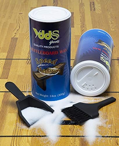 YDDS Shuffleboard Sand - Shuffleboard Wax com mini -lixo e mini pincel, 2 latas