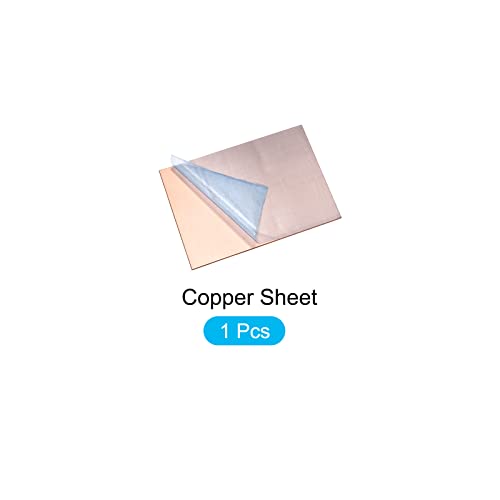 Metallixity Pure Cobper Sheet 1pcs, placas de cobre de metal - para backsplash da cozinha em casa, projeto de artesanato