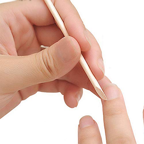 200 pcs palitos de madeira 4,3 polegadas de dupla face Cutticle Pusher Remover Manicure Pedicure Care Fool para suprimentos de arte de unhas