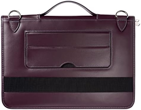 Broonel Purple Leather Laptop Messenger Case - Compatível com o Samsung Galaxy Book Flex