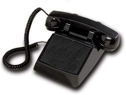 Corded Black No Dial Telephone- apenas para chamadas de entrada- Telefone de desktop de estilo original
