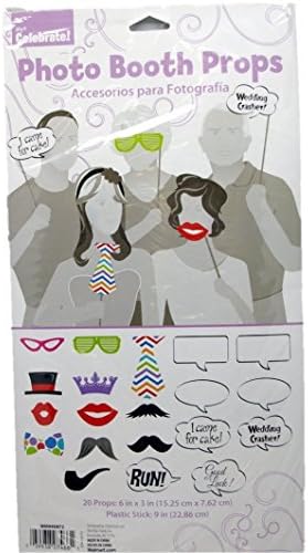 20 Photo Booth suporta bigodes, óculos, lábios, chapéus, gravata
