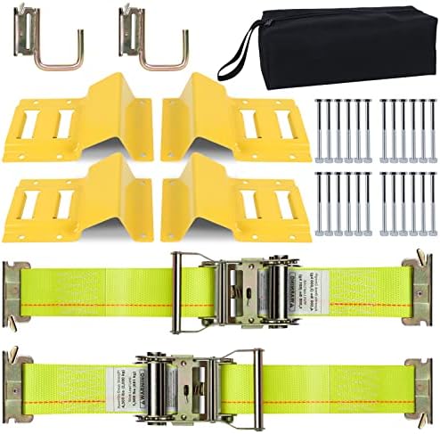 Kit de amarrar com rodas, EAZY2HD ATV Wheel Chock & Strap Kit / Sistema de amarração do trailer para ATVs, UTV, grama de grama +