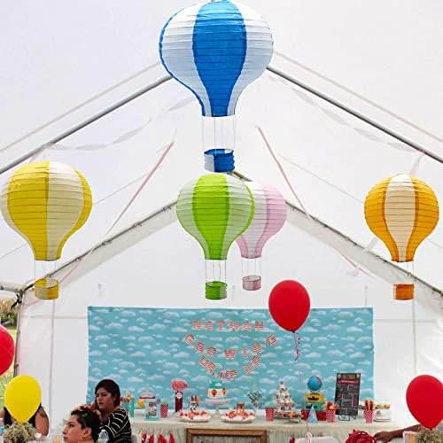 Lanternas de papel de balão de ar quente adlkgg pendurado define decoração de festas de festas de aniversário festas de natal decoração