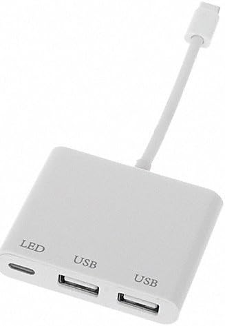 Adaptador de hub USB 2.0 do tipo USB 3.1 Tipo-C a 2 porta para a Apple, o novo MacBook 12 , White