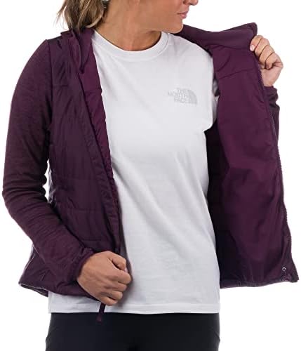 O North Face Flee Flare Hybrid Full Zip Hoodie, Blackberry Wine, Medium