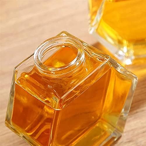 Hahfkj 380ml de vidro de vidro macote de mel de mel, amigável jam clear jam para uso da cozinha em casa
