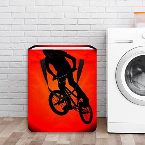 Biker Boy Print Print Collapsible Laundry Horse, 60l de lavanderia à prova d'água de lavagem de roupas de roupas