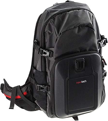 Backpack da câmera de ação da Navitech e kit de combinação de acessórios 50 em 1 com tira de tórax integrada-compatível com câmera de ação 4K Camworld