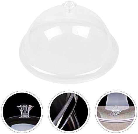Capa de suporte de bolo de cabilock Clear Plástico Platter Platter Plate Screen Alimentos Protetor de protetor para casa