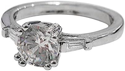 2023 Diamante redondo requintado para mulheres anéis de jóias de jóias com correntes com correntes