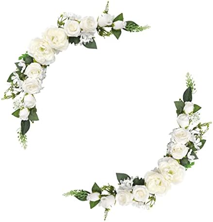 U'artlines 2pcs artificial peony flor swag 25 polegadas arco de casamento flores decorativas florais florais grinaldas