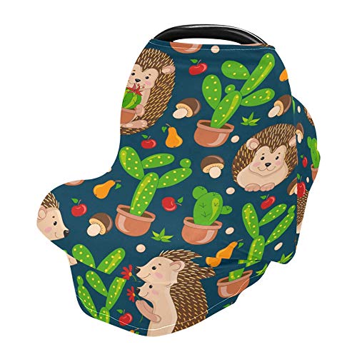 Yyzz de desenho animado Cactus cactus maçã pêra padrão de cogumelos elásticos capa de assento de bebê gabinete infantil covers de