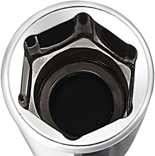 Soquete raso de Auniwaig, acionamento de 3/8 polegadas x 24 mm de impacto de 6 pontos, métrica, CR-V