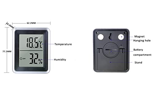 Sonsenes Termômetro e higrômetro digitais internos e externos domésticos, termômetro doméstico interno, higrômetro doméstico,