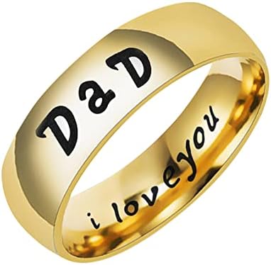 Anéis de glandes chegam anel inoxidável, amor, anel de jóias de aço gravado pai pai anéis masculinos anel liso