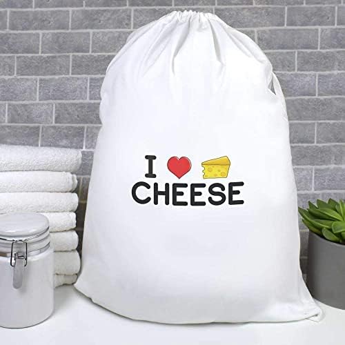 'Eu amo queijo' lavanderia/bolsa de lavagem/armazenamento