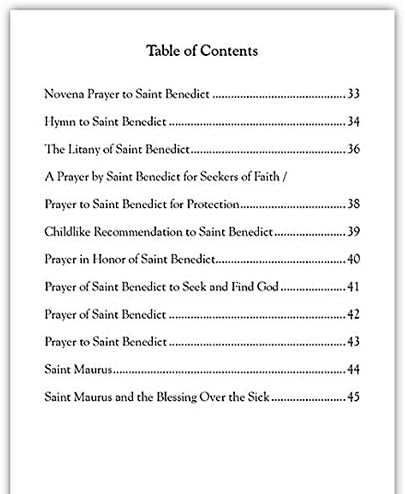 Saint Benedict Livro de Oração, Devoções, Hinos e orações Livreto para o Povo Católico, 48 páginas