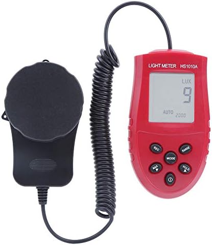 Fafeicy HS1010A Digital Light Meter, ABS AutoRanging Portable Luxmeter, conversão manual/automática, para medição FC e LX, iluminômetro