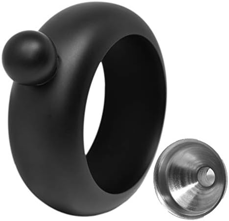 Balão de quadril de couro para licor 8 onças de aço inoxidável preto à prova de vazamentos com funil para homens e mulheres