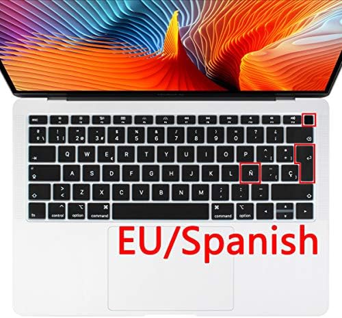 Batianda Espanhol Espanha EsP ultrafino de teclado de silicone à prova d'água para o novo MacBook Air 13 polegadas 2019 2018 com Modelo