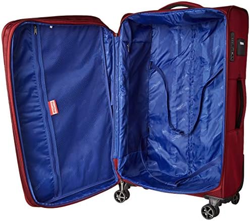 DeJuno Executive 3 peças Spinner Luggage Set With USB Port, Borgonha