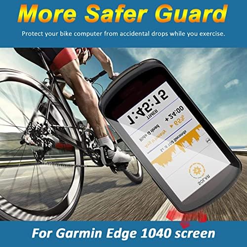 [2 pacote] Miimall Compatível para protetor de tela Garmin Edge 1040, resistência à impressão da impressão 2,5D 9H Treno de tampa